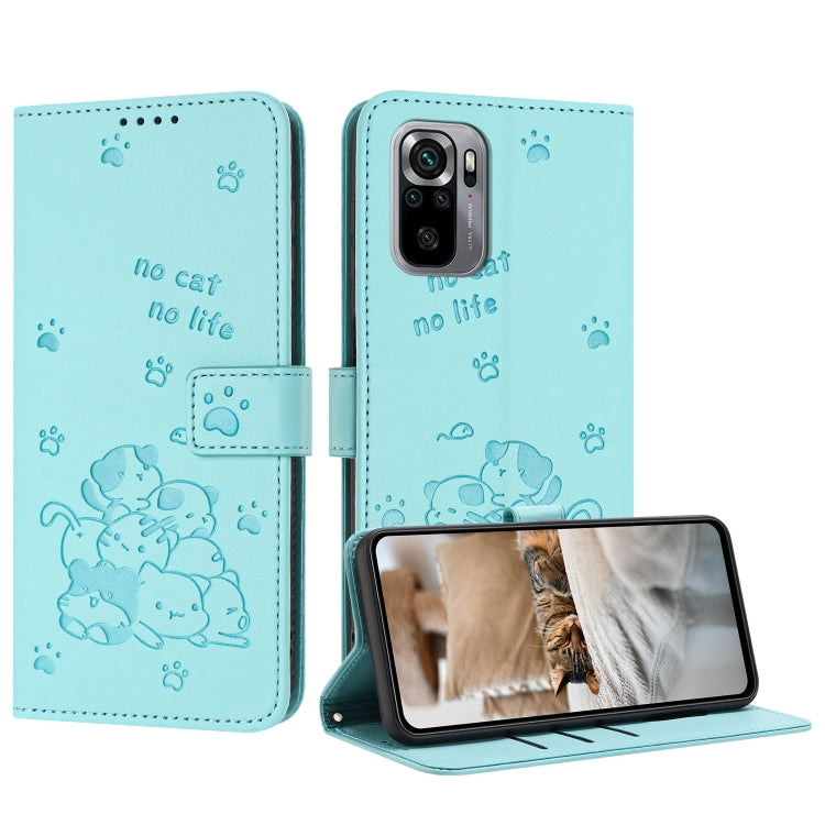 Embossed Kitten Phone Leather Case with Lanyard, For Redmi K60 Ultra, For Redmi 12 4G / Note 12R, For Redmi Note 12 Turbo, For Redmi Note 12S 4G Global, For Redmi Note 12 Pro 4G, For Redmi Note 12 4G Global, For Redmi 11A 4G Global                     ...