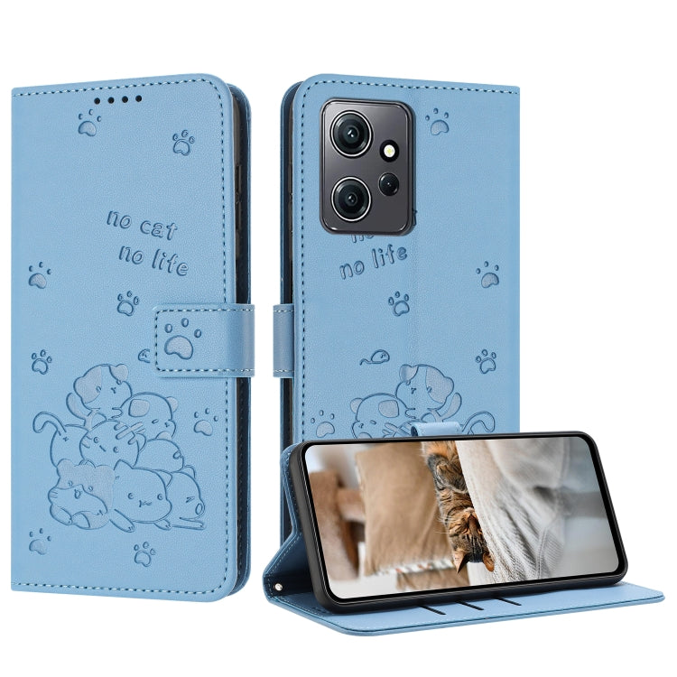Embossed Kitten Phone Leather Case with Lanyard, For Redmi K60 Ultra, For Redmi 12 4G / Note 12R, For Redmi Note 12 Turbo, For Redmi Note 12S 4G Global, For Redmi Note 12 Pro 4G, For Redmi Note 12 4G Global, For Redmi 11A 4G Global                     ...