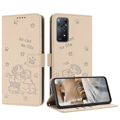 Embossed Kitten Phone Leather Case with Lanyard, For Redmi K60 Ultra, For Redmi 12 4G / Note 12R, For Redmi Note 12 Turbo, For Redmi Note 12S 4G Global, For Redmi Note 12 Pro 4G, For Redmi Note 12 4G Global, For Redmi 11A 4G Global                     ...
