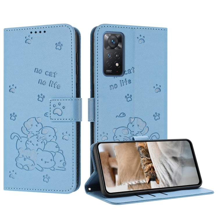 Embossed Kitten Phone Leather Case with Lanyard, For Redmi K60 Ultra, For Redmi 12 4G / Note 12R, For Redmi Note 12 Turbo, For Redmi Note 12S 4G Global, For Redmi Note 12 Pro 4G, For Redmi Note 12 4G Global, For Redmi 11A 4G Global                     ...