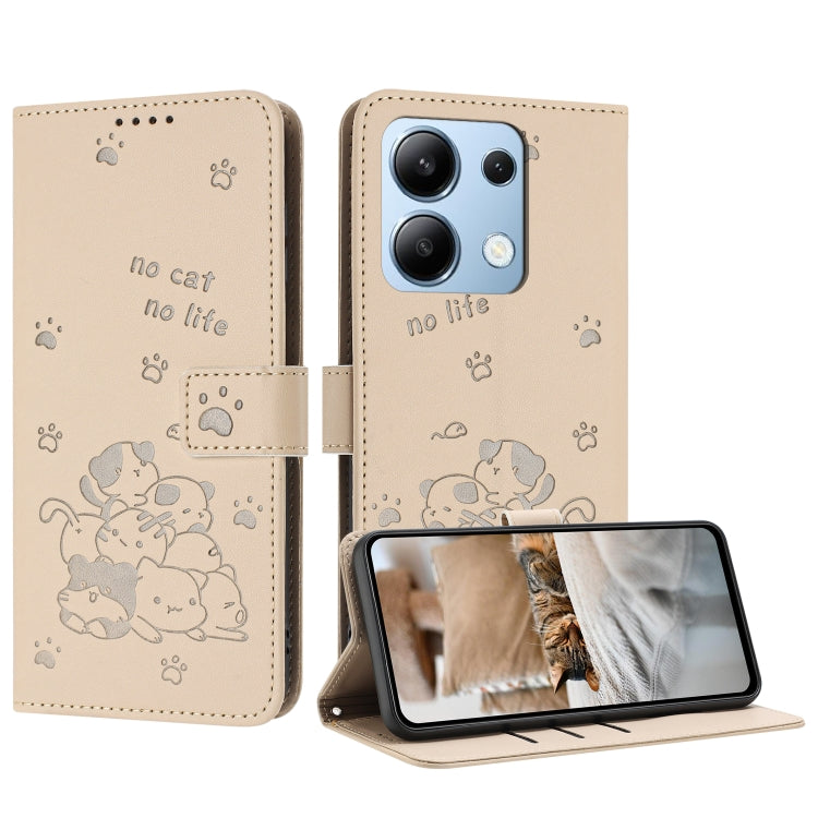 Embossed Kitten Phone Leather Case with Lanyard, For Redmi Turbo 4 / Xiaomi Poco X7 Pro, For Redmi K80 / K80 Pro, For Redmi Note 14 4G 163.25mm, For Redmi Note 14 5G, For Redmi Note 14 Pro 5G, For Redmi 14C 4G, For Redmi 13 4G / 5G / Note 13R 5G       ...