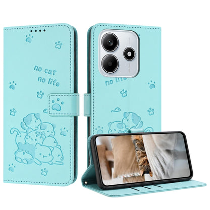 Embossed Kitten Phone Leather Case with Lanyard, For Redmi Turbo 4 / Xiaomi Poco X7 Pro, For Redmi K80 / K80 Pro, For Redmi Note 14 4G 163.25mm, For Redmi Note 14 5G, For Redmi Note 14 Pro 5G, For Redmi 14C 4G, For Redmi 13 4G / 5G / Note 13R 5G       ...