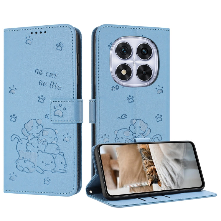 Embossed Kitten Phone Leather Case with Lanyard, For Redmi Turbo 4 / Xiaomi Poco X7 Pro, For Redmi K80 / K80 Pro, For Redmi Note 14 4G 163.25mm, For Redmi Note 14 5G, For Redmi Note 14 Pro 5G, For Redmi 14C 4G, For Redmi 13 4G / 5G / Note 13R 5G       ...