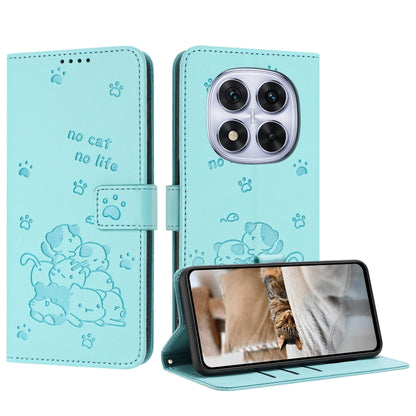 Embossed Kitten Phone Leather Case with Lanyard, For Redmi Turbo 4 / Xiaomi Poco X7 Pro, For Redmi K80 / K80 Pro, For Redmi Note 14 4G 163.25mm, For Redmi Note 14 5G, For Redmi Note 14 Pro 5G, For Redmi 14C 4G, For Redmi 13 4G / 5G / Note 13R 5G       ...