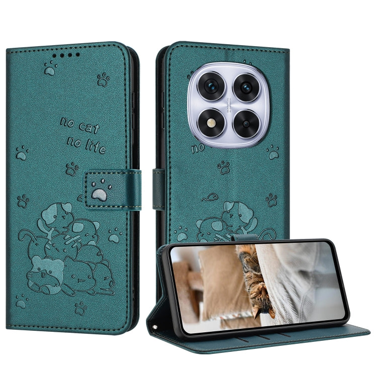 Embossed Kitten Phone Leather Case with Lanyard, For Redmi Turbo 4 / Xiaomi Poco X7 Pro, For Redmi K80 / K80 Pro, For Redmi Note 14 4G 163.25mm, For Redmi Note 14 5G, For Redmi Note 14 Pro 5G, For Redmi 14C 4G, For Redmi 13 4G / 5G / Note 13R 5G       ...