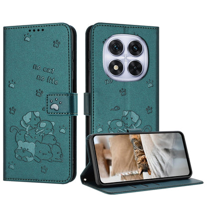 Embossed Kitten Phone Leather Case with Lanyard, For Redmi Turbo 4 / Xiaomi Poco X7 Pro, For Redmi K80 / K80 Pro, For Redmi Note 14 4G 163.25mm, For Redmi Note 14 5G, For Redmi Note 14 Pro 5G, For Redmi 14C 4G, For Redmi 13 4G / 5G / Note 13R 5G       ...