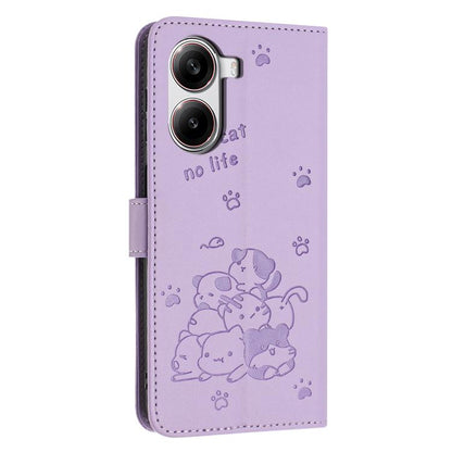 Embossed Kitten Phone Leather Case with Lanyard, For Redmi Turbo 4 / Xiaomi Poco X7 Pro, For Redmi K80 / K80 Pro, For Redmi Note 14 4G 163.25mm, For Redmi Note 14 5G, For Redmi Note 14 Pro 5G, For Redmi 14C 4G, For Redmi 13 4G / 5G / Note 13R 5G       ...