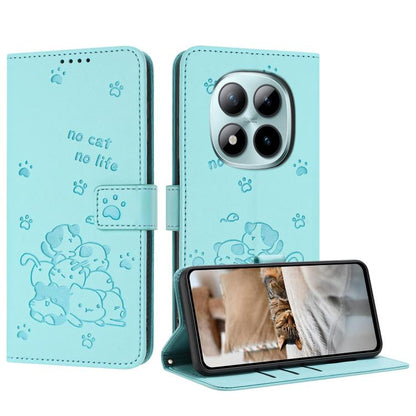 Embossed Kitten Phone Leather Case with Lanyard, For Redmi 15a 5G, For Redmi A7 Pro 4G 171mm, For Redmi Turbo 5 Max / Poco X8 Pro Max, For Redmi Turbo 5 / Poco X8 Pro 5G, For Redmi Note 15 Pro+ 5G Global 163.3mm, For Redmi Note 15 5G / 4G Global 164mm ...