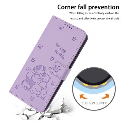 Embossed Kitten Phone Leather Case with Lanyard, For Motorola Moto G Play 4G 2024, For Motorola Moto G Power 5G 2024, For Motorola Moto G84, For Motorola Edge 40 Neo, For Motorola Moto G14, For Motorola Moto G Stylus 2023 4G, For Motorola Edge 40