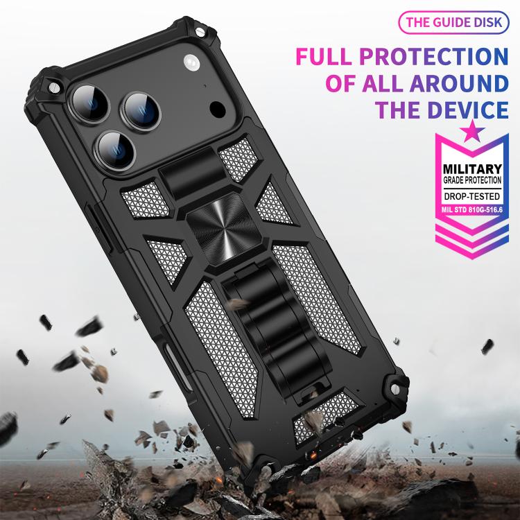 Camouflage Armor Kickstand TPU + PC Magnetic Phone Case, For iPhone 18 Pro / 17 Pro, For iPhone 18 Pro Max / 17 Pro Max, For iPhone 16 Pro Max, For iPhone 16 Pro, For iPhone 16 Plus, For iPhone 16
