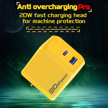 M167 PD 20W Type-C and USB QC 3.0 Fast Charger, EU Plug, US Plug