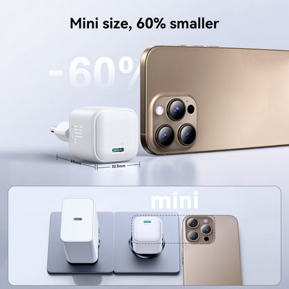 JOYROOM JR-TCG15 30W GaN USB-C / Type-C Port Mini Charger, EU Plug, UK Plug