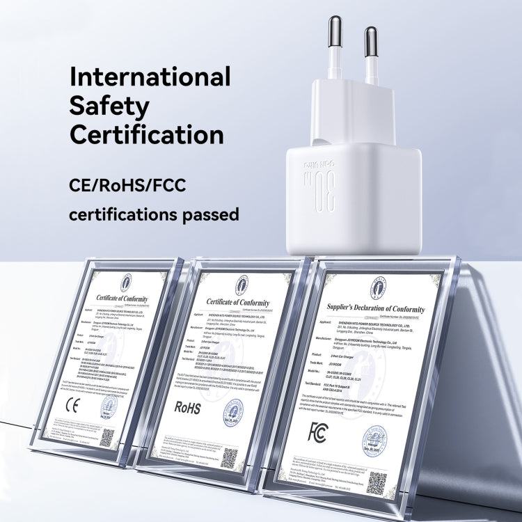 JOYROOM JR-TCG15 30W GaN USB-C / Type-C Port Mini Charger, EU Plug, UK Plug