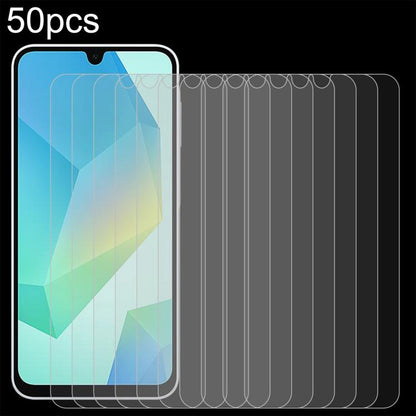 50pcs 0.26mm 9H 2.5D Tempered Glass Film, For Galaxy Buddy5 5G, For Galaxy F07e 4G, For Samsung Galaxy M17e 5G, For Samsung Galaxy F07 4G, For Samsung Galaxy M07 4G, For Samsung Galaxy F17 5G, For Samsung Galaxy A57, For Samsung Galaxy A27             ...