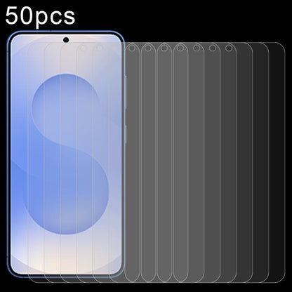50pcs 0.26mm 9H 2.5D Tempered Glass Film, For Galaxy Buddy5 5G, For Galaxy F07e 4G, For Samsung Galaxy M17e 5G, For Samsung Galaxy F07 4G, For Samsung Galaxy M07 4G, For Samsung Galaxy F17 5G, For Samsung Galaxy A57, For Samsung Galaxy A27             ...