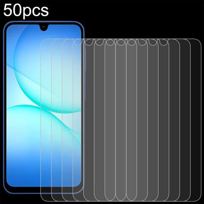 50 pièces Film en verre trempé 0,26 mm 9H 2.5D, pour Galaxy Buddy5 5G, pour Galaxy F07e 4G, pour Samsung Galaxy M17e 5G, pour Samsung Galaxy F07 4G, pour Samsung Galaxy M07 4G, pour Samsung Galaxy F17 5G, pour Samsung Galaxy A57, pour Samsung Galaxy A27