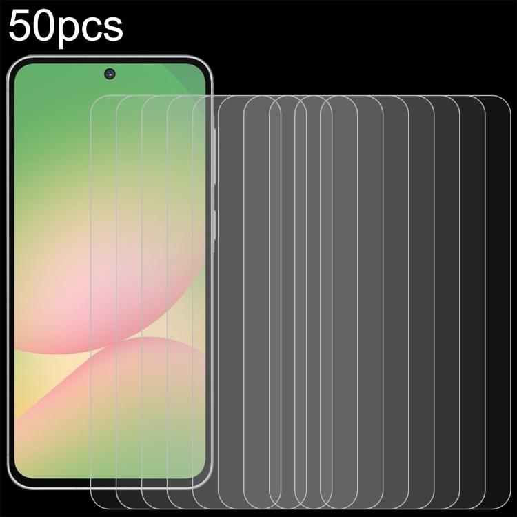50 pièces Film en verre trempé 0,26 mm 9H 2.5D, pour Galaxy Buddy5 5G, pour Galaxy F07e 4G, pour Samsung Galaxy M17e 5G, pour Samsung Galaxy F07 4G, pour Samsung Galaxy M07 4G, pour Samsung Galaxy F17 5G, pour Samsung Galaxy A57, pour Samsung Galaxy A27