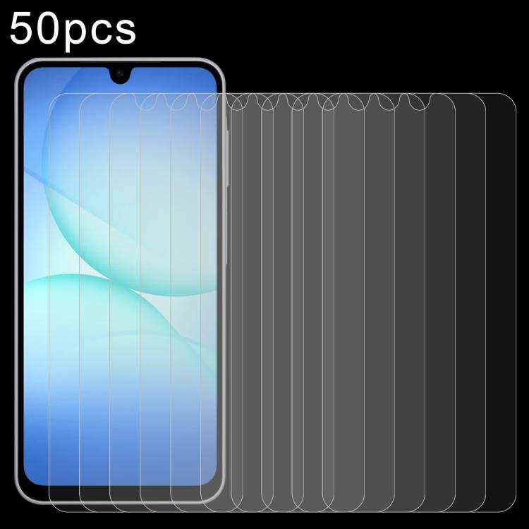 50 pièces Film en verre trempé 0,26 mm 9H 2.5D, pour Galaxy Buddy5 5G, pour Galaxy F07e 4G, pour Samsung Galaxy M17e 5G, pour Samsung Galaxy F07 4G, pour Samsung Galaxy M07 4G, pour Samsung Galaxy F17 5G, pour Samsung Galaxy A57, pour Samsung Galaxy A27