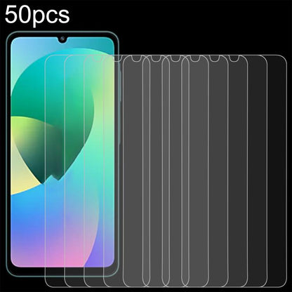 50 pièces Film en verre trempé 0,26 mm 9H 2.5D, pour Galaxy Buddy5 5G, pour Galaxy F07e 4G, pour Samsung Galaxy M17e 5G, pour Samsung Galaxy F07 4G, pour Samsung Galaxy M07 4G, pour Samsung Galaxy F17 5G, pour Samsung Galaxy A57, pour Samsung Galaxy A27