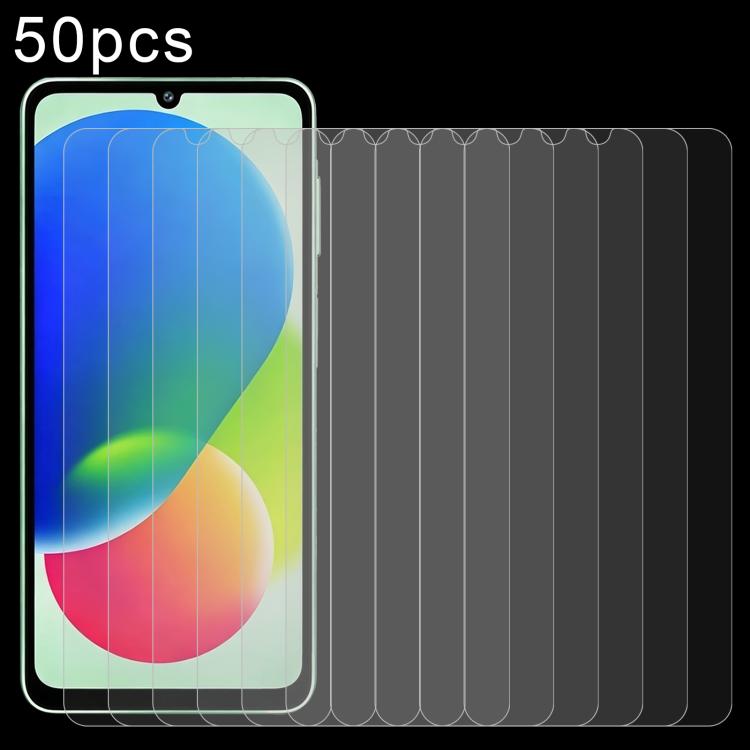 50 pièces Film en verre trempé 0,26 mm 9H 2.5D, pour Galaxy Buddy5 5G, pour Galaxy F07e 4G, pour Samsung Galaxy M17e 5G, pour Samsung Galaxy F07 4G, pour Samsung Galaxy M07 4G, pour Samsung Galaxy F17 5G, pour Samsung Galaxy A57, pour Samsung Galaxy A27