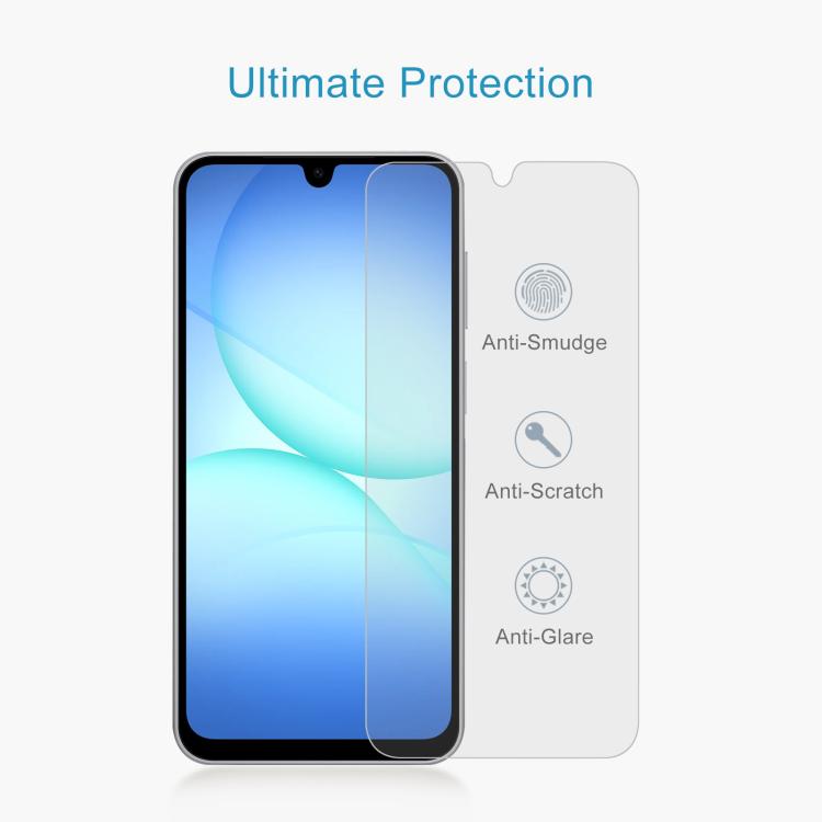 50pcs 0.26mm 9H 2.5D Tempered Glass Film, For Galaxy Buddy5 5G, For Galaxy F07e 4G, For Samsung Galaxy M17e 5G, For Samsung Galaxy F07 4G, For Samsung Galaxy M07 4G, For Samsung Galaxy F17 5G, For Samsung Galaxy A57, For Samsung Galaxy A27             ...