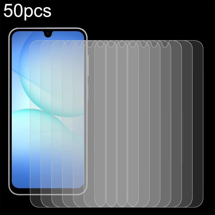 50 pièces Film en verre trempé 0,26 mm 9H 2.5D, pour Galaxy Buddy5 5G, pour Galaxy F07e 4G, pour Samsung Galaxy M17e 5G, pour Samsung Galaxy F07 4G, pour Samsung Galaxy M07 4G, pour Samsung Galaxy F17 5G, pour Samsung Galaxy A57, pour Samsung Galaxy A27