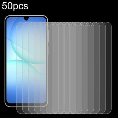 50 pièces Film en verre trempé 0,26 mm 9H 2.5D, pour Galaxy Buddy5 5G, pour Galaxy F07e 4G, pour Samsung Galaxy M17e 5G, pour Samsung Galaxy F07 4G, pour Samsung Galaxy M07 4G, pour Samsung Galaxy F17 5G, pour Samsung Galaxy A57, pour Samsung Galaxy A27