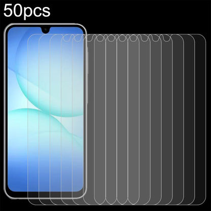 50 pièces Film en verre trempé 0,26 mm 9H 2.5D, pour Galaxy Buddy5 5G, pour Galaxy F07e 4G, pour Samsung Galaxy M17e 5G, pour Samsung Galaxy F07 4G, pour Samsung Galaxy M07 4G, pour Samsung Galaxy F17 5G, pour Samsung Galaxy A57, pour Samsung Galaxy A27