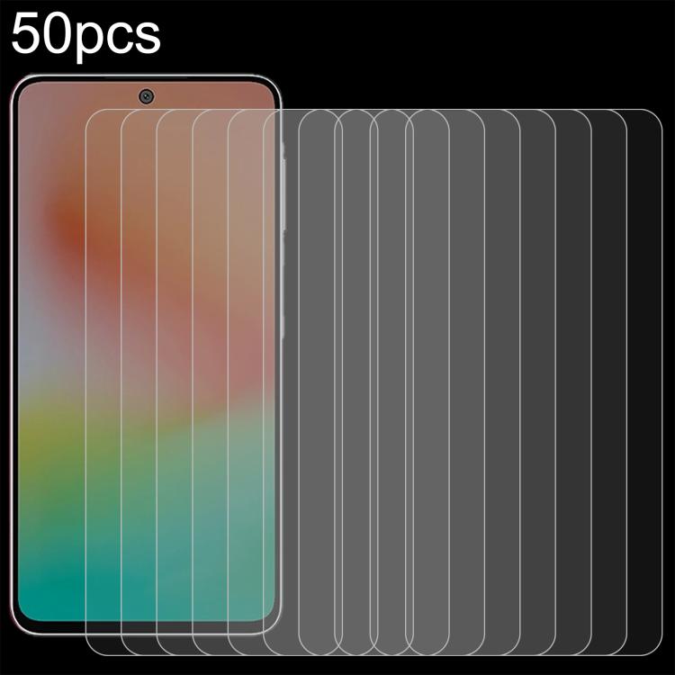 50 pièces Film en verre trempé 0,26 mm 9H 2.5D, pour Galaxy Buddy5 5G, pour Galaxy F07e 4G, pour Samsung Galaxy M17e 5G, pour Samsung Galaxy F07 4G, pour Samsung Galaxy M07 4G, pour Samsung Galaxy F17 5G, pour Samsung Galaxy A57, pour Samsung Galaxy A27