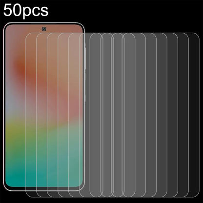 50 pièces Film en verre trempé 0,26 mm 9H 2.5D, pour Galaxy Buddy5 5G, pour Galaxy F07e 4G, pour Samsung Galaxy M17e 5G, pour Samsung Galaxy F07 4G, pour Samsung Galaxy M07 4G, pour Samsung Galaxy F17 5G, pour Samsung Galaxy A57, pour Samsung Galaxy A27