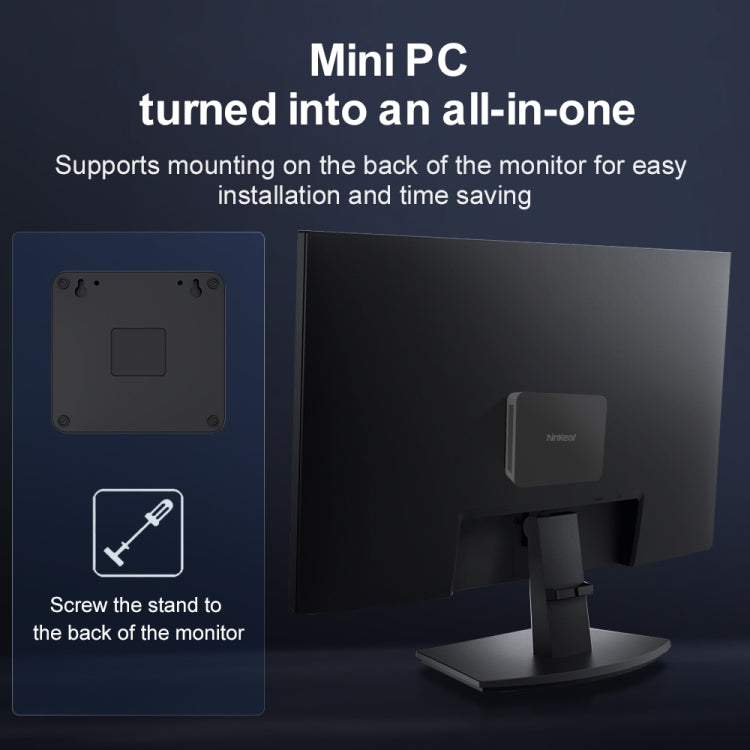 Ninkear N10 Windows 11 Bluetooth 4.2 Mini PC, 16GB+512GB, Intel Processor N100 Alder Lake-N