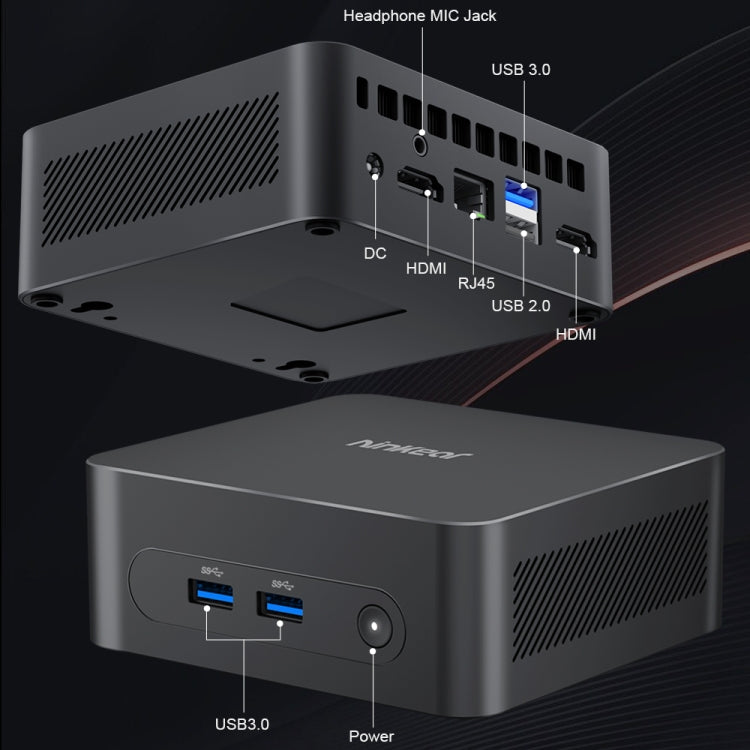 Ninkear N10 Windows 11 Bluetooth 4.2 Mini PC, 16GB+512GB, Intel Processor N100 Alder Lake-N
