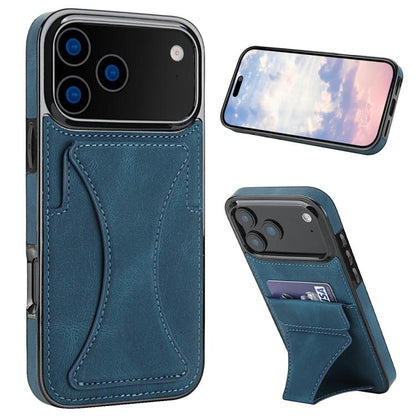 Ultra-thin Shockproof Phone Protective Case with Holder, For iPhone 18 Pro / 17 Pro, For iPhone 18 Pro Max / 17 Pro Max, For iPhone 17, For iPhone Air, For iPhone 16 Pro Max, For iPhone 16 Pro, For iPhone 16 Plus, For iPhone 16, For iPhone 15 Pro Max  ...