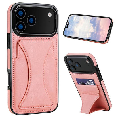 Ultra-thin Shockproof Phone Protective Case with Holder, For iPhone 18 Pro / 17 Pro, For iPhone 18 Pro Max / 17 Pro Max, For iPhone 17, For iPhone Air, For iPhone 16 Pro Max, For iPhone 16 Pro, For iPhone 16 Plus, For iPhone 16, For iPhone 15 Pro Max  ...