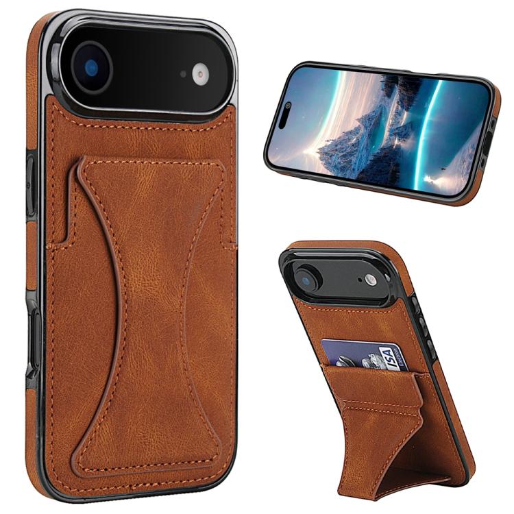 Ultra-thin Shockproof Phone Protective Case with Holder, For iPhone 18 Pro / 17 Pro, For iPhone 18 Pro Max / 17 Pro Max, For iPhone 17, For iPhone Air, For iPhone 16 Pro Max, For iPhone 16 Pro, For iPhone 16 Plus, For iPhone 16, For iPhone 15 Pro Max  ...