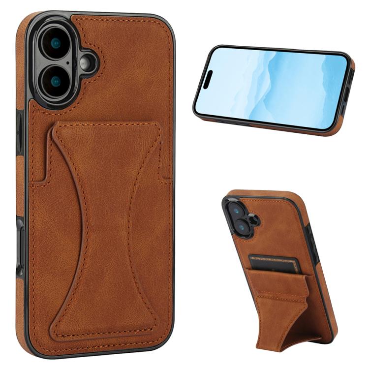 Ultra-thin Shockproof Phone Protective Case with Holder, For iPhone 18 Pro / 17 Pro, For iPhone 18 Pro Max / 17 Pro Max, For iPhone 17, For iPhone Air, For iPhone 16 Pro Max, For iPhone 16 Pro, For iPhone 16 Plus, For iPhone 16, For iPhone 15 Pro Max  ...