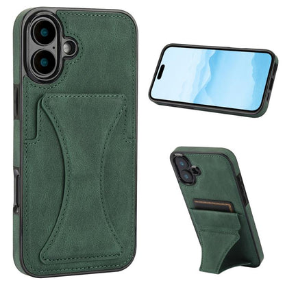 Ultra-thin Shockproof Phone Protective Case with Holder, For iPhone 18 Pro / 17 Pro, For iPhone 18 Pro Max / 17 Pro Max, For iPhone 17, For iPhone Air, For iPhone 16 Pro Max, For iPhone 16 Pro, For iPhone 16 Plus, For iPhone 16, For iPhone 15 Pro Max  ...