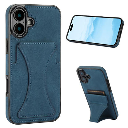 Ultra-thin Shockproof Phone Protective Case with Holder, For iPhone 18 Pro / 17 Pro, For iPhone 18 Pro Max / 17 Pro Max, For iPhone 17, For iPhone Air, For iPhone 16 Pro Max, For iPhone 16 Pro, For iPhone 16 Plus, For iPhone 16, For iPhone 15 Pro Max  ...
