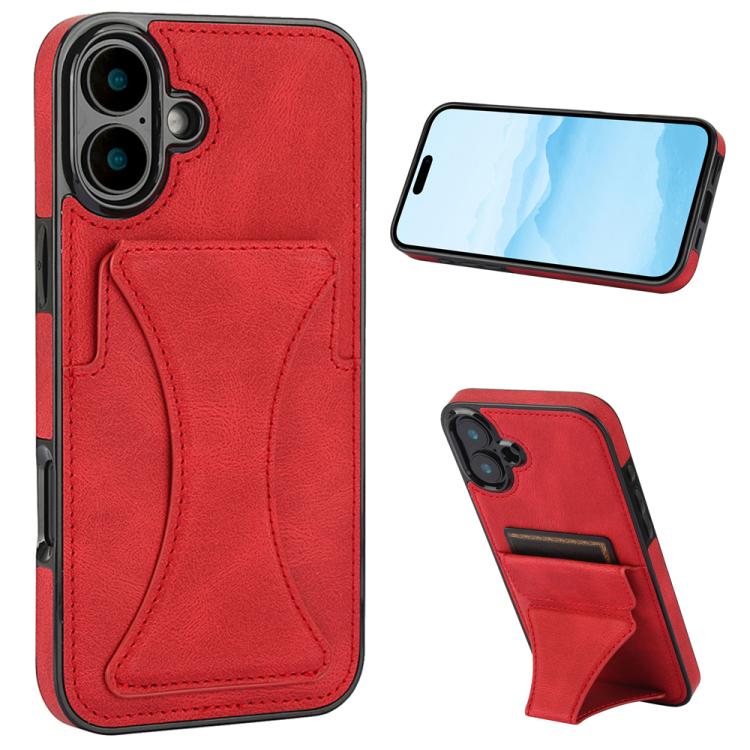 Ultra-thin Shockproof Phone Protective Case with Holder, For iPhone 18 Pro / 17 Pro, For iPhone 18 Pro Max / 17 Pro Max, For iPhone 17, For iPhone Air, For iPhone 16 Pro Max, For iPhone 16 Pro, For iPhone 16 Plus, For iPhone 16, For iPhone 15 Pro Max  ...