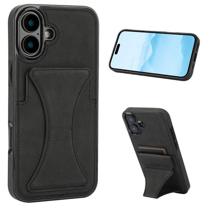 Ultra-thin Shockproof Phone Protective Case with Holder, For iPhone 18 Pro / 17 Pro, For iPhone 18 Pro Max / 17 Pro Max, For iPhone 17, For iPhone Air, For iPhone 16 Pro Max, For iPhone 16 Pro, For iPhone 16 Plus, For iPhone 16, For iPhone 15 Pro Max  ...
