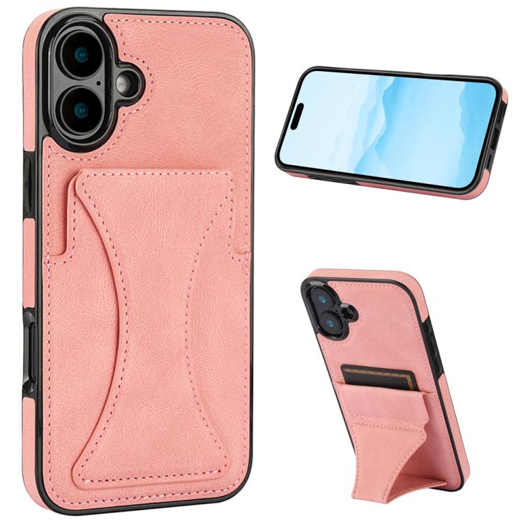 Ultra-thin Shockproof Phone Protective Case with Holder, For iPhone 18 Pro / 17 Pro, For iPhone 18 Pro Max / 17 Pro Max, For iPhone 17, For iPhone Air, For iPhone 16 Pro Max, For iPhone 16 Pro, For iPhone 16 Plus, For iPhone 16, For iPhone 15 Pro Max  ...