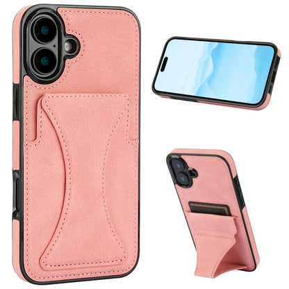 Ultra-thin Shockproof Phone Protective Case with Holder, For iPhone 18 Pro / 17 Pro, For iPhone 18 Pro Max / 17 Pro Max, For iPhone 17, For iPhone Air, For iPhone 16 Pro Max, For iPhone 16 Pro, For iPhone 16 Plus, For iPhone 16, For iPhone 15 Pro Max  ...