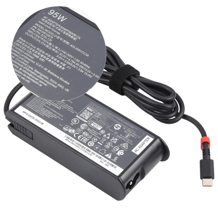 95W 20V 4.75A USB Type-C Plug Laptop Notebook Power Adapter For Lenovo Thinkpad / ThinkBook / Xiaoxin