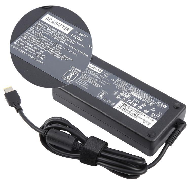 170W 20V 8.5A Laptop Notebook Power Adapter with Big Square USB Port For Lenovo Thinkpad / ThinkBook / Xiaoxin