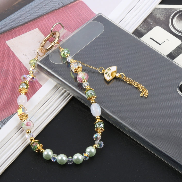 Mobile Phone Anti-lost Hand-fan Bead Chain Short Lanyard