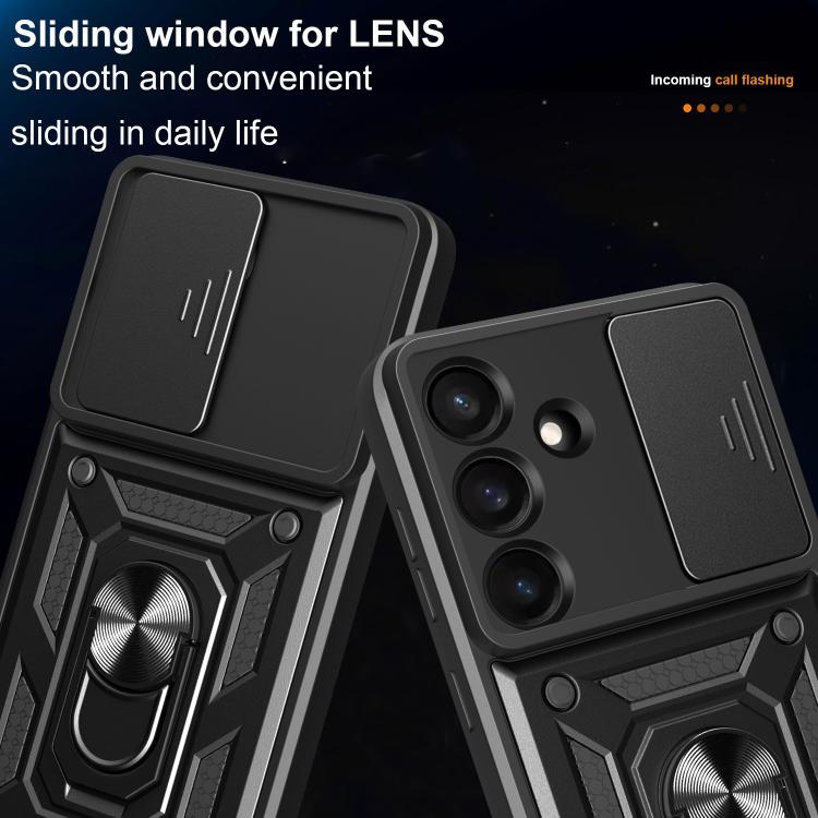 Sliding Camera Cover Design TPU+PC Phone Case, For Galaxy S26 FE / S25 FE 5G, For Samsung Galaxy S26+ 5G, For Samsung Galaxy S26 Ultra 5G, For Samsung Galaxy S26 5G, For Samsung Galaxy S25 Edge 5G, For Samsung Galaxy S25 5G, For Samsung Galaxy S25+ 5G ...