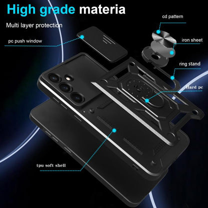 Sliding Camera Cover Design TPU+PC Phone Case, For Galaxy S26 FE / S25 FE 5G, For Samsung Galaxy S26+ 5G, For Samsung Galaxy S26 Ultra 5G, For Samsung Galaxy S26 5G, For Samsung Galaxy S25 Edge 5G, For Samsung Galaxy S25 5G, For Samsung Galaxy S25+ 5G ...
