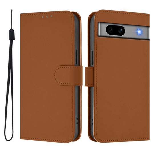 Skin Feel Solid Color Leather Phone Case with Lanyard, For Google Pixel 7a, For Google Pixel 7 Pro, For Google Pixel 7, For Google Pixel 6a, For Google Pixel 6 Pro