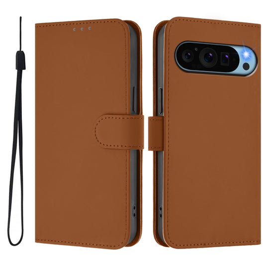 Skin Feel Solid Color Leather Phone Case with Lanyard, For Google Pixel 9 Pro XL, For Google Pixel 9 / Pixel 9 Pro, For Google Pixel 8a, For Google Pixel 8 Pro, For Google Pixel 8