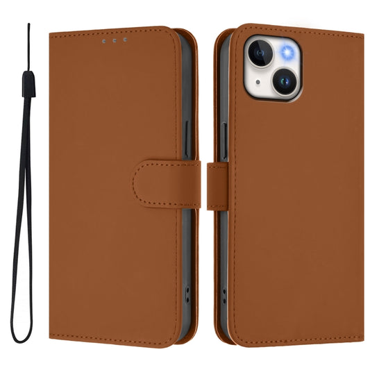 Skin Feel Solid Color Leather Phone Case with Lanyard, For iPhone 13 mini, For iPhone 12 / 12 Pro, For iPhone 12 Pro Max, For iPhone 12 mini, For iPhone 11 Pro Max